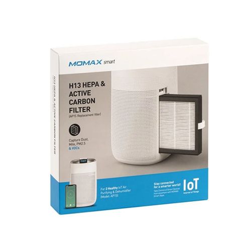 MOMAX SMART H13 HEPA AND ACTIVE CARBON FILTER AP1S REPLACEMENT FILTER BLACK