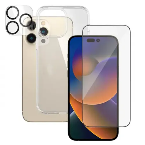 PanzerGlass For iPhone 14 Pro Max Bundle Camera Lens Protector - HardCase - Screen Protector Clear