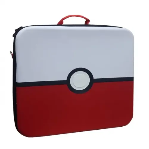 Nintendo Switch Storage Case - Large Capacity Bag For Nintendo Switch OLED Fitness Ring Adventure Game Accessories - Pokemon Ball ( Red & White)