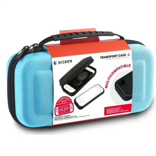 Nintendo Switch: BIGBEN Transport Case-L / Hard carrying case - Blue