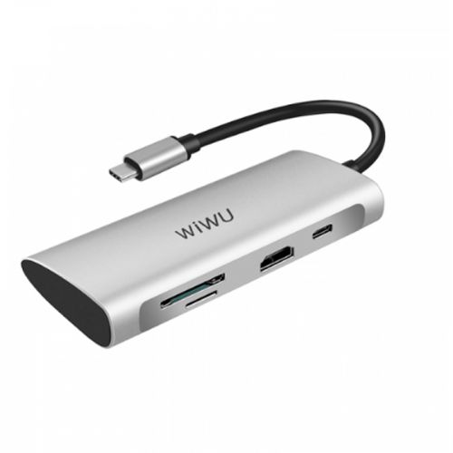 Wiwu Alpha 7 in 1 USB-C Hub A731HP - Gray