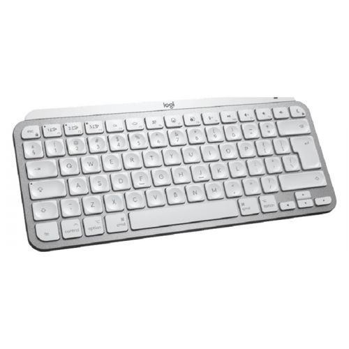 Logitech MX Keys Mini Mac Keyboard - Wireless + Bluetooth, Qwerty US International, LED Backlight - Gray