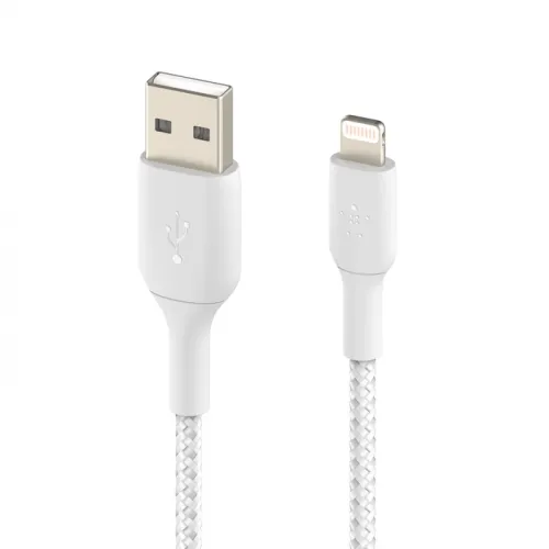 Belkin Premium Braided Lightning To Usb-a Cable - White